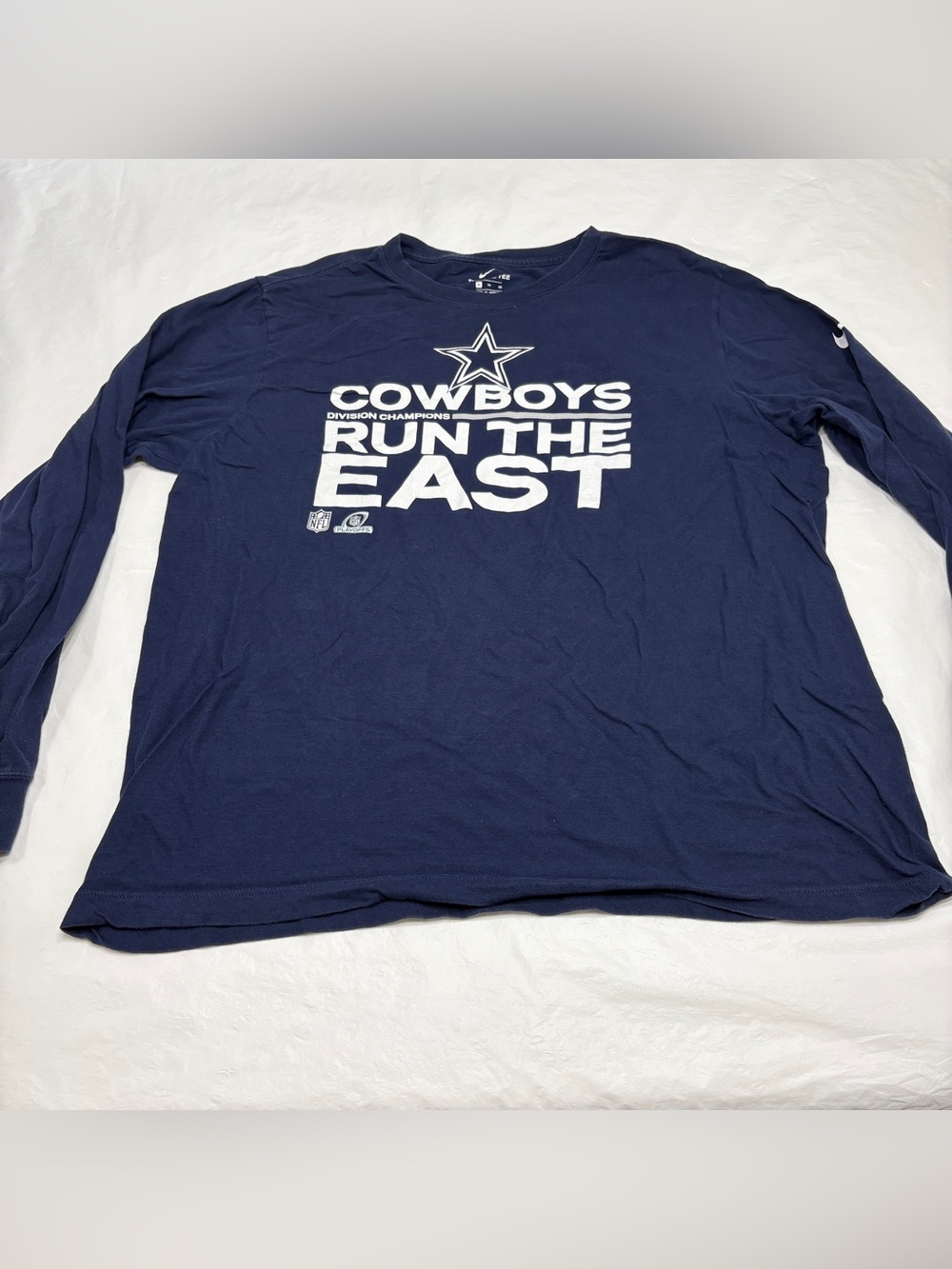 Nike Tee Dallas Cowboys Run the East Division Champs Long Sleeve Shirt Men’s XL